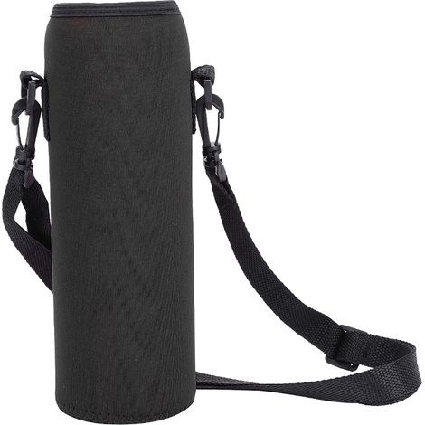 Gourde isotherme pour sport outdoor, housse de protection anti-brûlure avec sangle, manchon noir étanche à la chaleur (1/5)