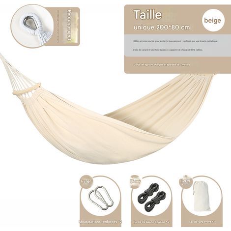 Hamac de camping en toile avec système anti-basculement - Pliable et portable - Disponible en plusieurs tailles et couleurs