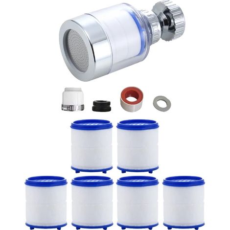 Filtro purificador de agua, elimina el cloro y los metales pesados, juego de 3 piezas (1/2)