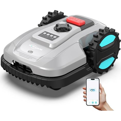 Robot Lawnmower Control Via App Up to 400 m², Cutting Height 20-60 mm, Rain Sensor, Robot Lawn Mower Cutting Width 18 cm, Less than 60 dB (1/5)