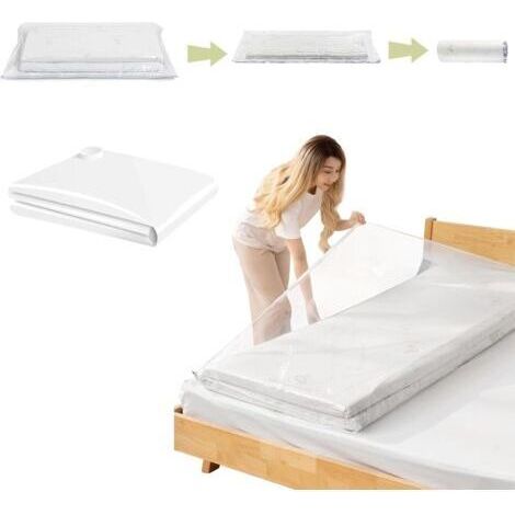 BUNTHAUS 220 x 100 cm Sac sous vide pour matelas, Sac de Rangement sous Vide pour Matela vêtements couettes Stockage à long terme et Déménagement