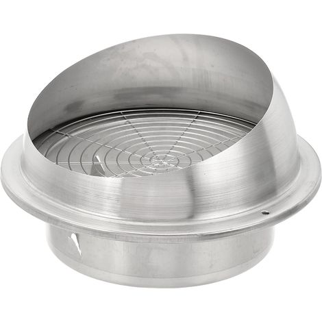 Tapa de ventilación para secadora de 15 cm, pared exterior de acero inoxidable, salida grande, rejilla de escape, campana extractora. (1/5)