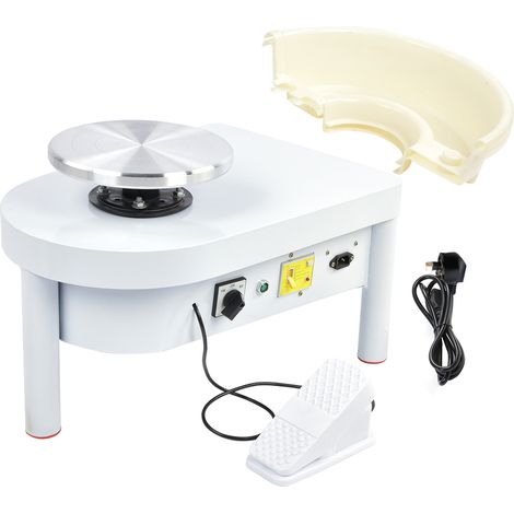 Tour de poterie électrique vitesse variable sens horaire/anti-horaire outil céramique DIY 100-240V prise UK (1/5)
