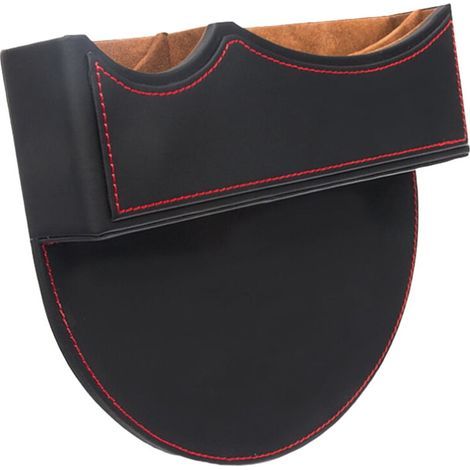 Convient pour l'organisateur de voiture Mizh (pack de 1), organiseur pratique, pochette pour téléphone, boisson et argent (fil noir et rouge) (1/2)
