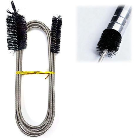 Brosse De Nettoyage Longue De 200 Cm – Goupillon Flexible Bicéphale pour Tuyaux Étroits – Écouvillon pour Réfrigérateurs, Aquariums, Machines À Laver Et Écoulements Difficiles D’Accès (1/5)