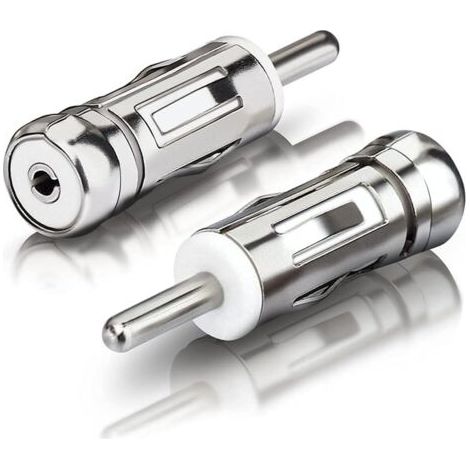 Bingfu Adaptateur Antenne Autoradio Voiture Connecteur de Prise DIN à ISO Embout Antenne Auto Compatible avec Auto Unité Principale Récepteur Stéréo Amplificateur de Signal,2 Paquet (1/5)