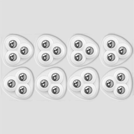 Juego de 8 mini ruedas universales adhesivas para pequeños electrodomésticos, compatibles con cafeteras, freidoras de aire, muebles pequeños y cajas de almacenamiento. (1/4)