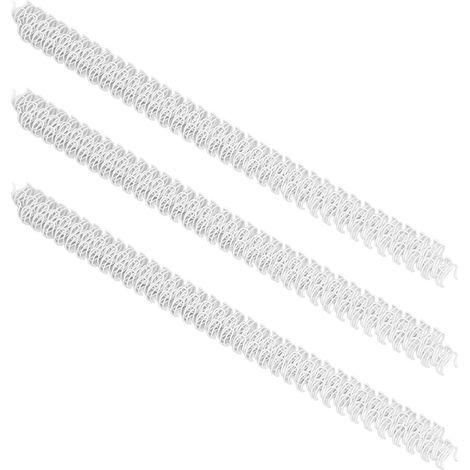 100 spirales métalliques à double boucle, 34 dents, pas de 3:1, diamètre 7,9 mm, capacité de 40 feuilles, blanches (1/5)