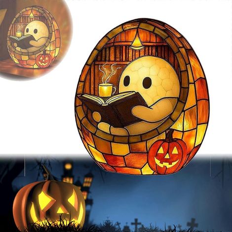 Lampe de bain fantôme d'Halloween, lampe de lecture fantôme, lampe LED décorative pour salle de bain, veilleuse de lecture effrayante modèle E (1/5)