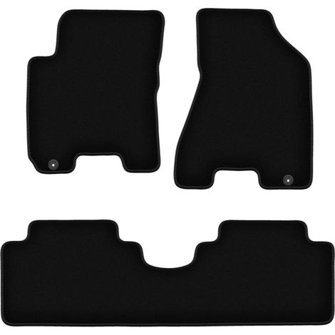 BASIC schwarze Veloursmatten für: Kia Sportage II SUV (2004-2010)