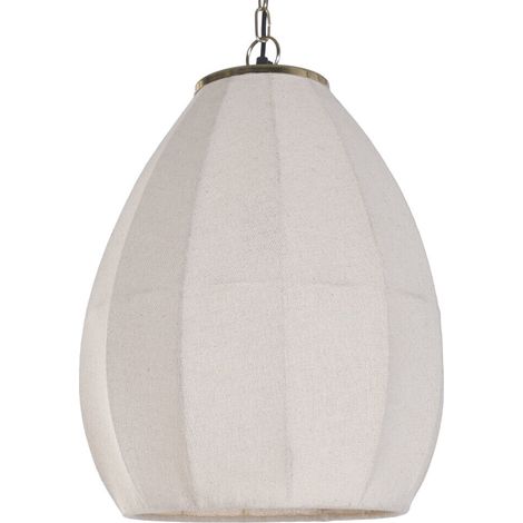 Lampara Techo Algodon Hierro 37X37X50 Natural (1/5)