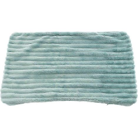 Taie d'oreiller en flanelle rayée avec fermeture éclair pour chambre à coucher-Green 30x50cm (1/5)
