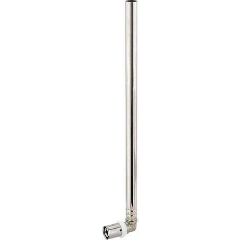 Pressfitting-Heizkörper-Anschlusswinkel 90° - 16 x 2,0 mm / 15 mm - Länge 300 mm vernickelt