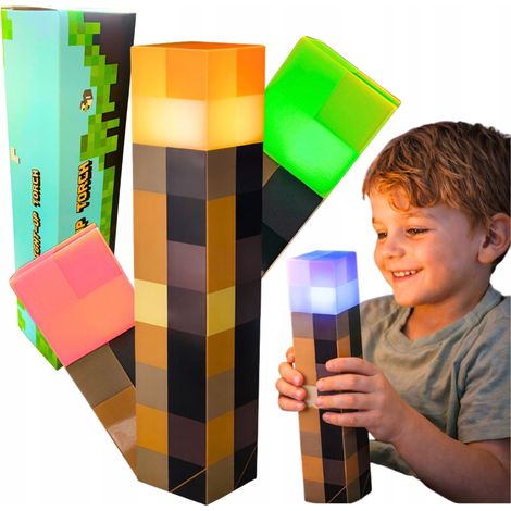 Mine Gaming Bunte LED-Nachttischlampe, inspiriert vom Spiel