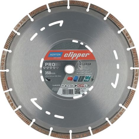 Disco diamantato 4 x 4 Explorer D. 350 mm 20 mm perforazione per Tronç