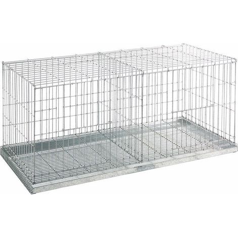 Ausstellungskäfig für Tauben und Vögel, 2 Abteilungen, 100x42x47 cm