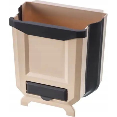CUBO DE BASURA PLEGABLE para cocina, para colgar en el armario, con espacio para bolsas de coche (1/5)