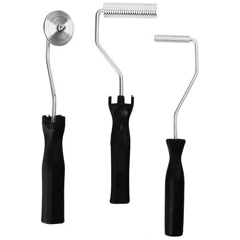 3pcs Rouleau Débulleur, Bulle Paddle Outil, Fibre de Verre d’Alliage d’Aluminium, kit pour Moule, Résine, Composite (1/4)