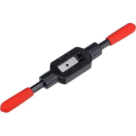 Poignée de clé à taraud réglable pour tarauds 1/16"-1/4" (UNC/UNF) / M1-M8, alésoir à tarauder, outil à main avec poignée en plastique trempé (1/5)