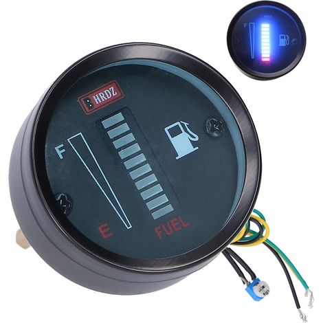 Eosnow LED-Kraftstoffmessanzeige, 52 mm Durchmesser, 12 V, einstellbarer Widerstand für Auto und Motorrad