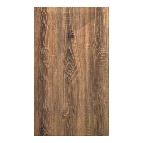 ONDEE - Plato de ducha NOLA 3 - Puede cortarse - 90x140x3cm - Resina - Nogal