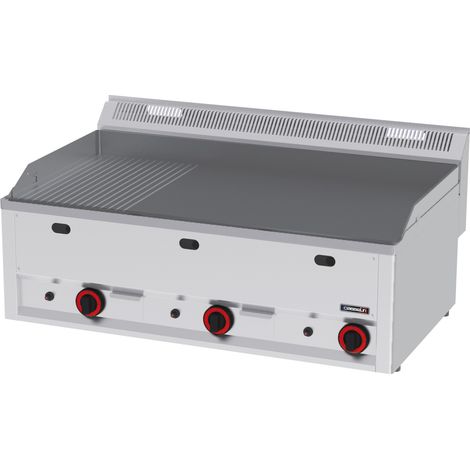Plaque à snacker gaz - Fonte mixte - 99cm - 12000W - Casselin