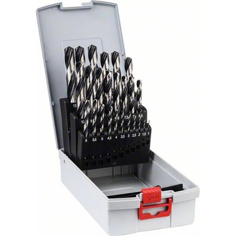 Bosch – Foret à métaux pour perceuse – Set de 25 pièces – Ø1 à 13mm – Pointe d'auto-centrage pour perçage précis – 2608577352