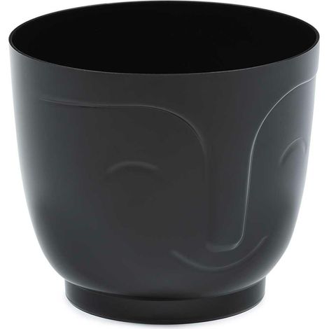 Vaso da fiori Zoe nero, altezza 16x18,5 cm (1/2)