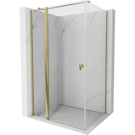 Mexen Mist T cabine de douche pivotante 105 x 90 cm, transparent, doré - 8A4T-105-090-50-00 (1/3)