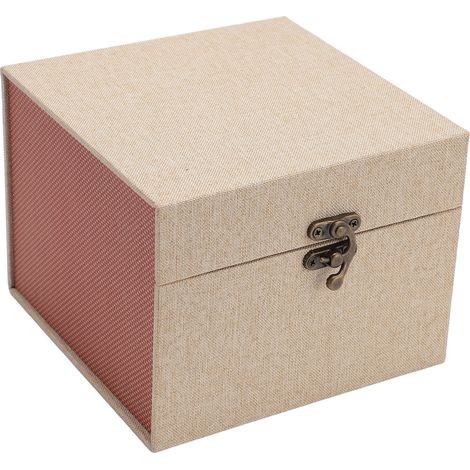 Aufbewahrungsbox für Kugelgelenkpuppenköpfe, Leinenstoff, Schutzhülle für Puppenköpfe im Maßstab 1:3, Beige (1/5)