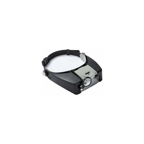Gafas con lupa tipo casco con luz LED - Zoom de 1.5X a 10X - Casco con lupa y diadema con luz para leer, hacer joyas, coser y proyectos de bricolaje - Gris