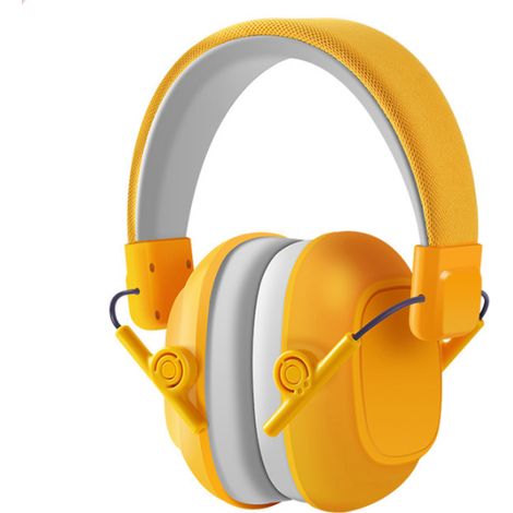 NineClouds Casque Anti-Bruit : protection auditive pour enfants jusqu'à 16 ans - Confortable, réglable et ajustable - Prévient les troubles auditifs - Robuste et facile à ranger（jaune） (1/5)
