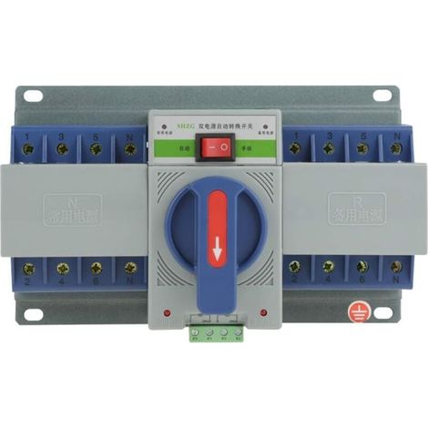 Commutateur de transfert automatique intelligent à double alimentation (220V 63A 4P) (1/4)