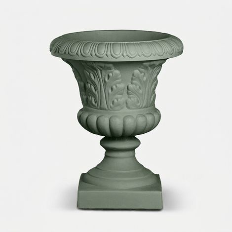 Dekorativer Outdoor-Blumentopf aus Polyethylen Calice Fogliato - Grau (1/3)