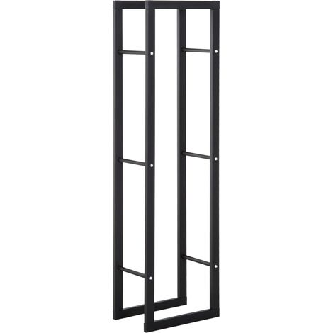easycomfort scaffale porta legna legnaia verticale supporto per legna portata 100kg metallo 40 × 25 × 150cm (1/5)