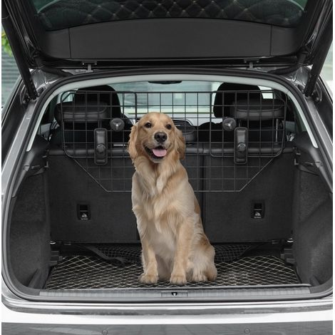 Auto-Trenngitter für Hunde, universell, verstellbar 90-120 cm, Metall schwarz (1/5)