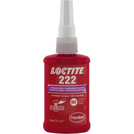 Frein filet FAIBLE RESISTANCE 50ML LOCTITE 222-5 pièces