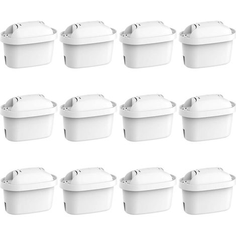 Cartouche Filtrante pour Carafe Pack 12, Filtres à eau Universel pour Brita Maxtra Carafe Filtrante Bouilloire (1/4)