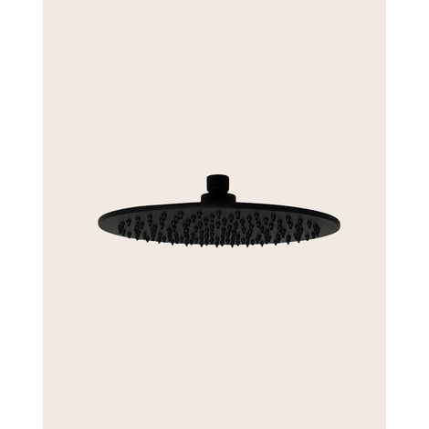 Soffione doccia 25 cm Smart tondo nero opaco (1/4)