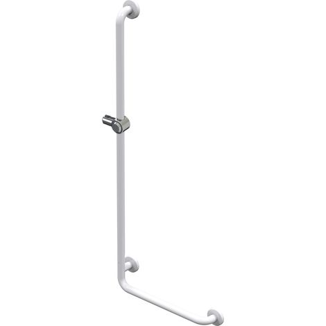 AKW – Main courante époxy blanche 450x1200mm – Barre de maintien pour salle de bain – Installation robuste avec platines à trois trous