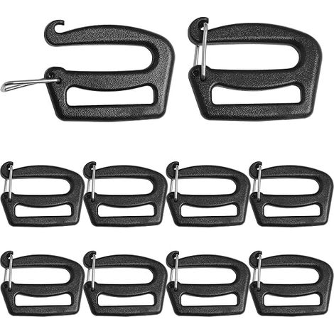 Connecteurs de sangle (lot de 10) – boucles coulissantes en plastique de 25 mm (lot économique) entièrement réglables, adaptés aux sangles de sacs à dos. (1/5)