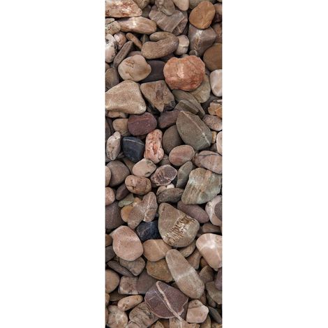 Papier peint panoramique pierre effet plage | Tapisserie panoramique nature multicolore | Papier peint panoramique tendance idéal couloir et bureau - 280 x 100 cm (1 pièce) (1/2)
