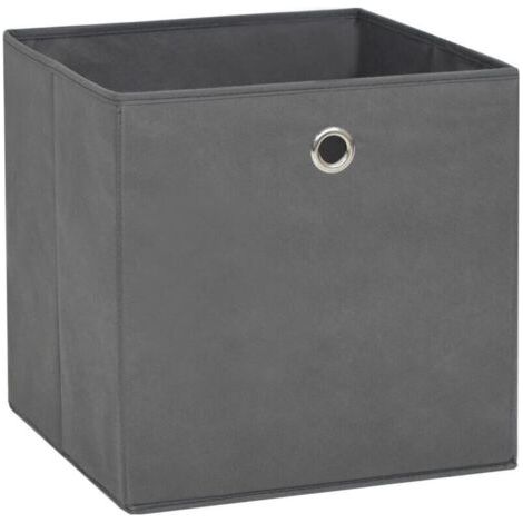 Boîtes de rangement 4 pcs Tissu intissé 28x28x28 cm Gris vidaXL (1/3)