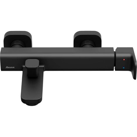 Ravak 10° Free - Wannen-Wandarmatur TD F 022.20/150, Schwarz X070152 (1/4)
