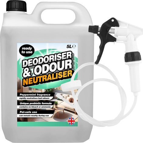 2 x 5L Peppermint Deodoriser & Odour Neutraliser With Long Hose Trigger