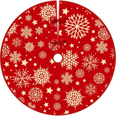 Tappeto natalizio ROSSO con motivo FIOCCO DI NEVE