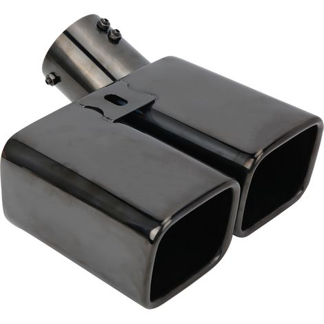 Double embouts d'échappement arrière en titane noir pour Alphard Style avec diamètre intérieur 63 mm/2,5 pouces (1/5)
