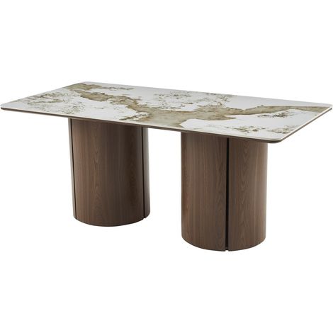 Rechteckiger Esstisch aus Keramik pendora "Milano" - 6 Plätze - Braun