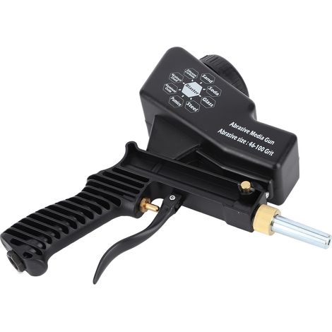Pistolet de sablage portable à gravité, petite sableuse pour voiture et automobile, équipement de nettoyage noir (1/5)