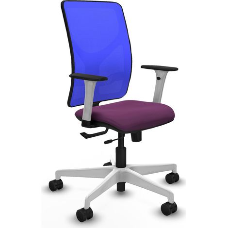 Sedia da ufficio piqueras y crespo Motilla viola similpelle bianco (1/2)